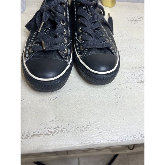 CONVERSE All-Star EUROPEAN Leather Black Low 1J858 Women's US 8.5 Men’s 6.5 - Picture 5 of 9